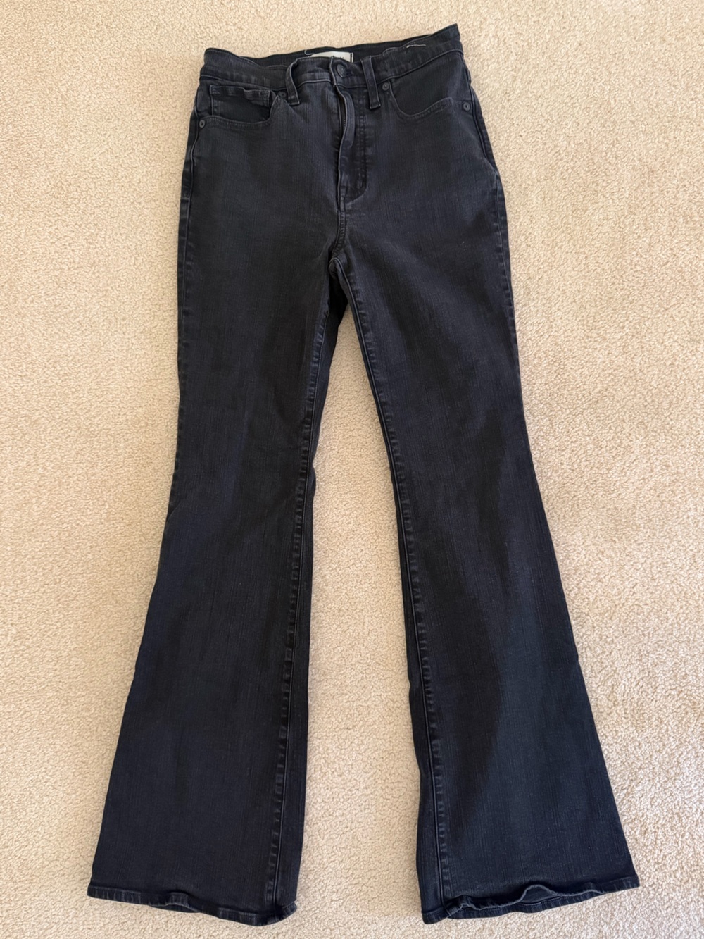 Madewell Black Skinny Flare Jeans
